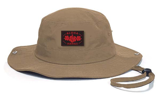 Hawaii Boonie Hat, Tan, Aloha