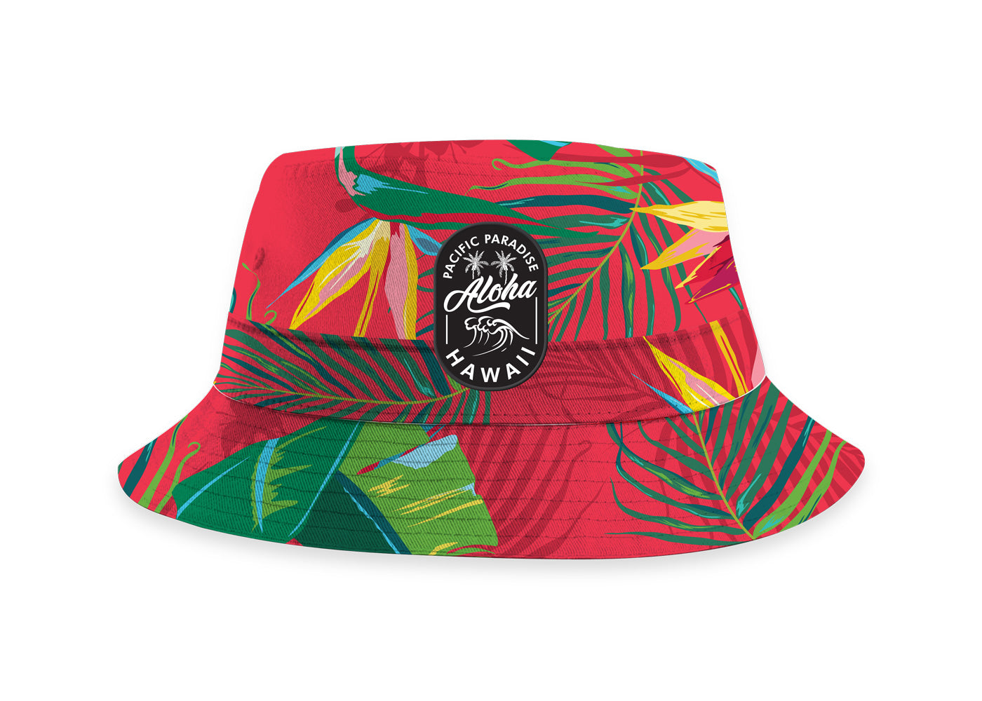 Hawaii Bucket Hat, Pink Palm