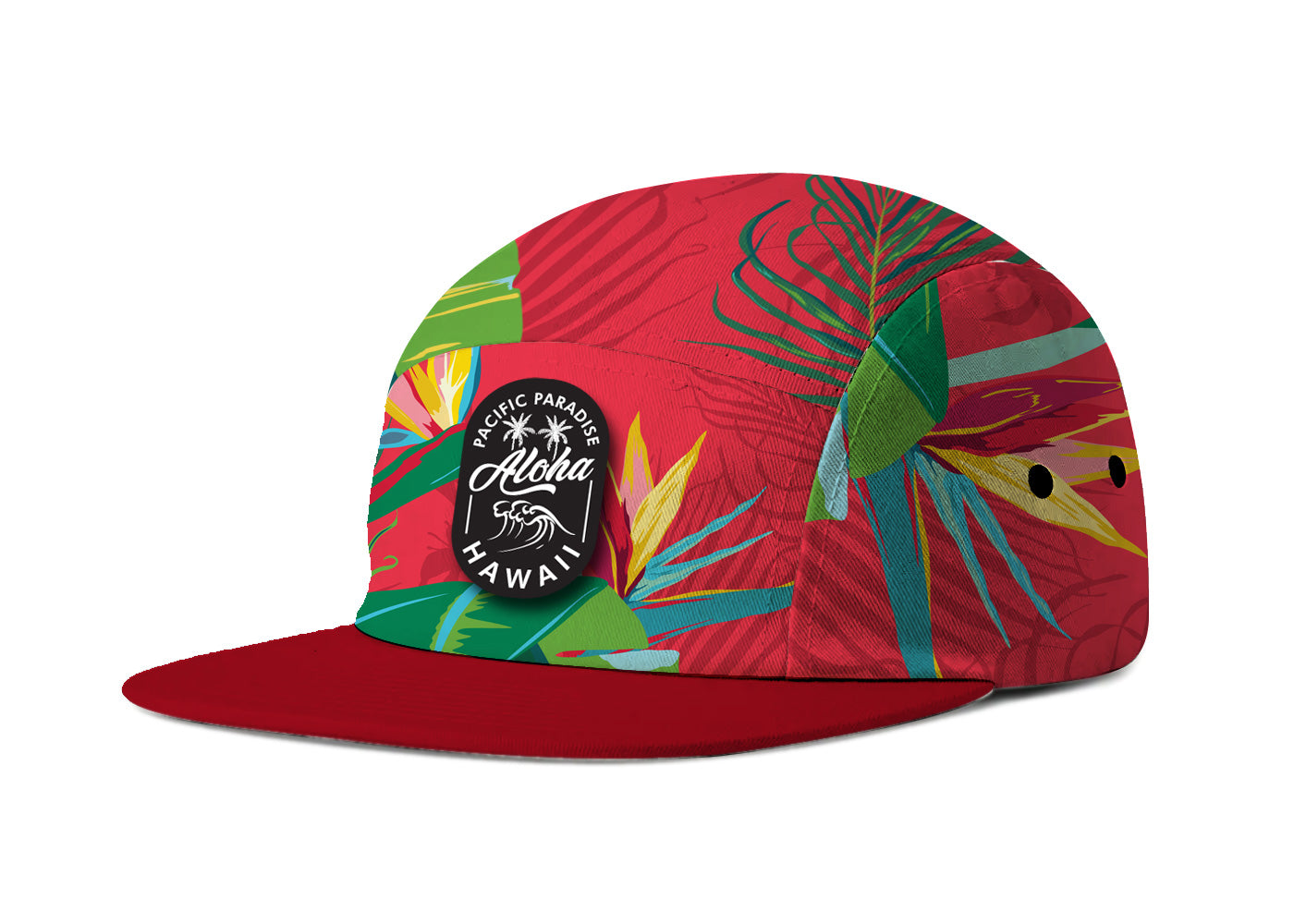 Hawaii Camper Hat, Pink Palm