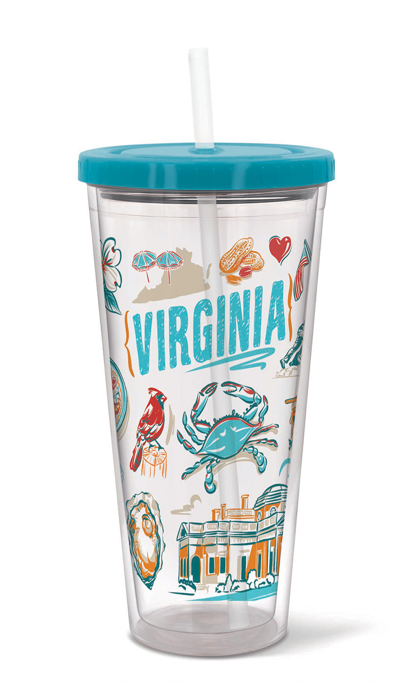 Virginia Cup with Straw, 20 oz