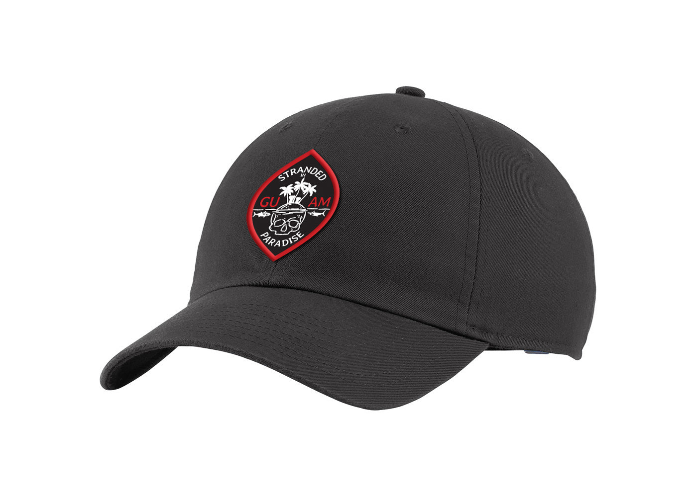 Guam Dad Cap, Black, Stranded in Paradise