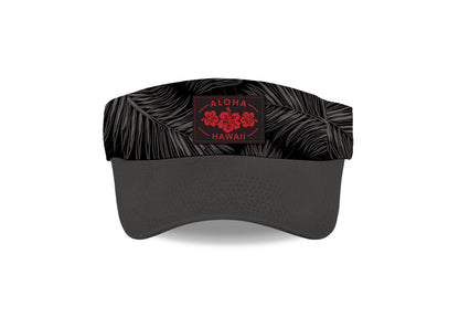 Hawaii Visor Hat, Midnight Palm