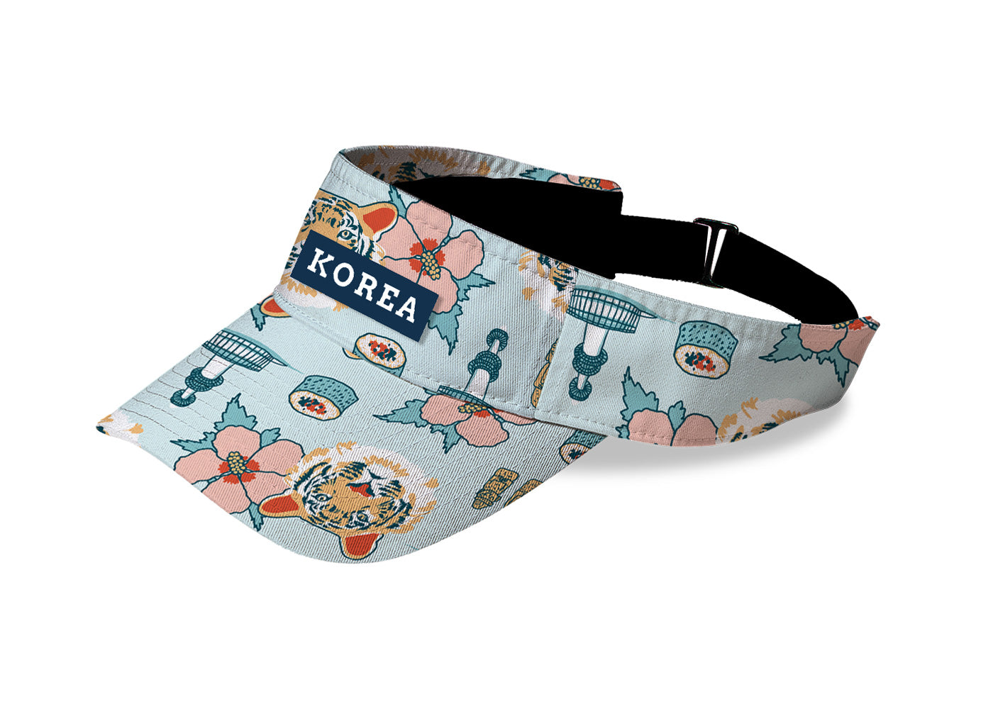 South Korea Visor Hat, Tiger Blossom