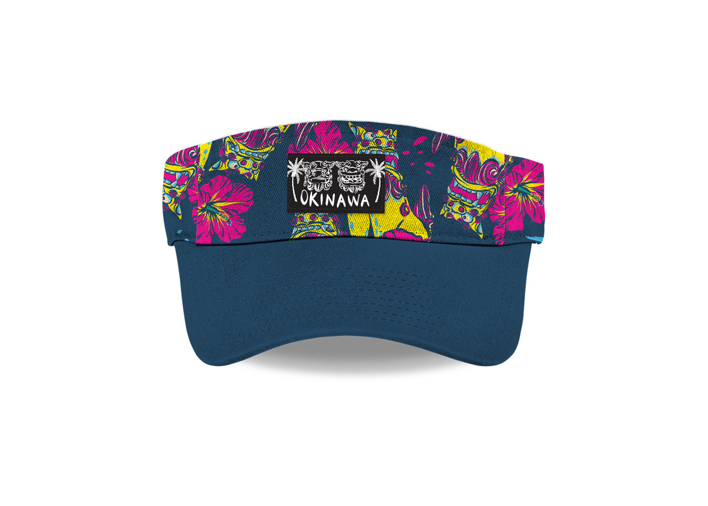 Okinawa Visor Hat, Shisa Hibiscus II