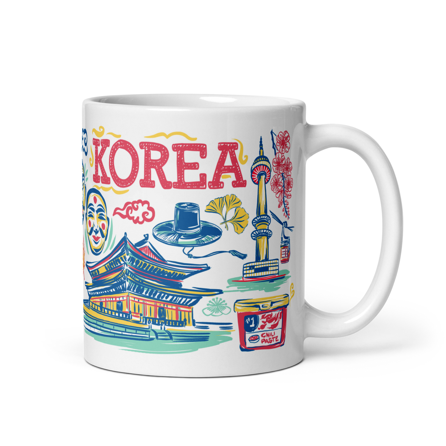 South Korea Mug, 14 oz